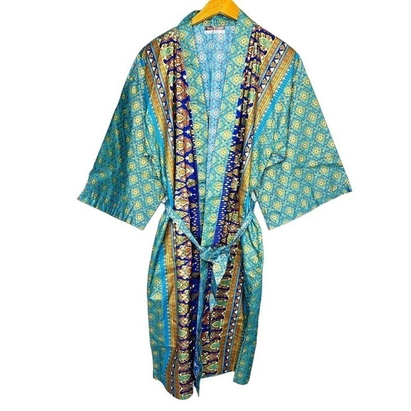 Verve Culture Jasmine Thai Women’s Belted Lounge Robe Size M/L - Picture 6 of 11